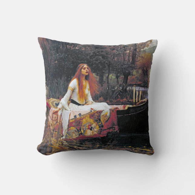 The Lady of Shalott, John William Waterhouse Cushion (Front)