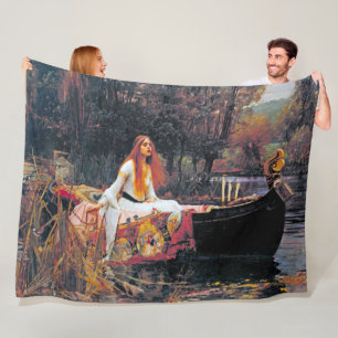 The Lady of Shalott, John William Waterhouse Fleece Blanket