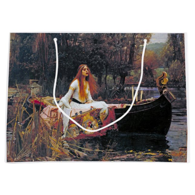 The Lady of Shalott, John William Waterhouse Large Gift Bag (Front)