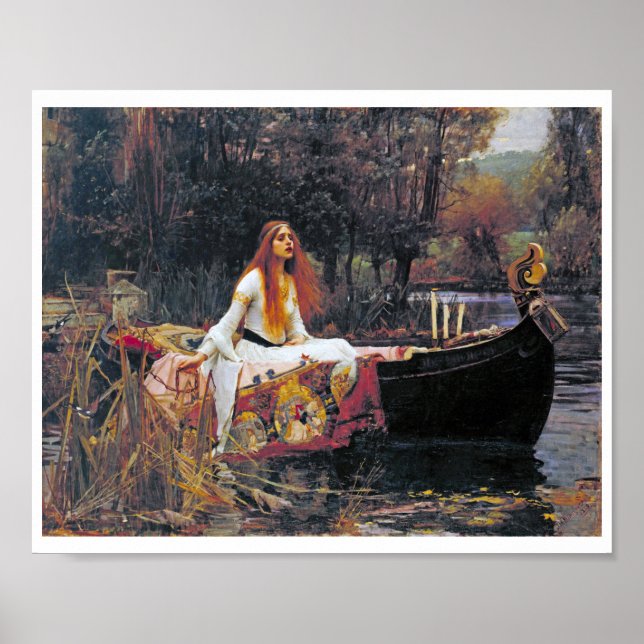 The Lady of Shalott, John William Waterhouse Poster (Front)