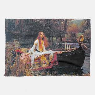 The Lady of Shalott, John William Waterhouse Tea Towel