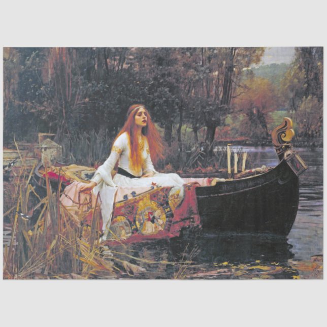 The Lady of Shalott, John William Waterhouse Tissue Paper (Front)