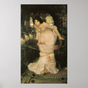 The Lady of Shalott Looking at Lancelot Poster