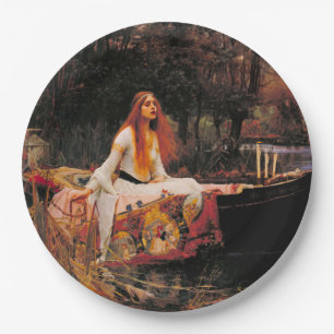 The Lady of Shalott (Medieval Beauty) Paper Plate