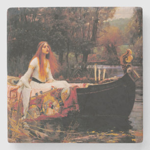 The Lady of Shalott (Medieval Beauty) Stone Coaster