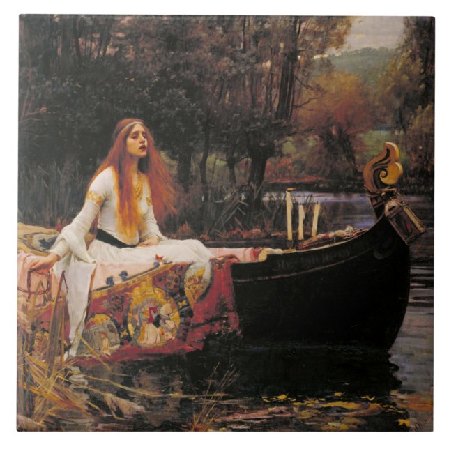 The Lady of Shalott (Medieval Beauty) Tile (Front)