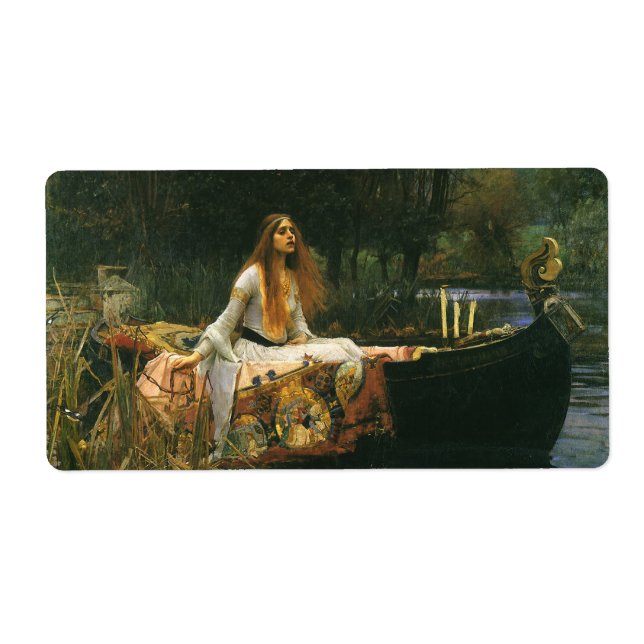 The Lady of Shalott On Boat by JW Waterhouse (Front)
