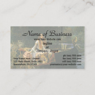 The Lady of Shalott (On Boat) by JW Waterhouse Business Card