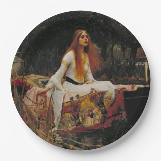 The Lady of Shalott Paper Plate (Front)