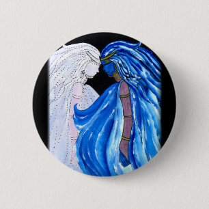 The Lady of the Blue Flame 6 Cm Round Badge