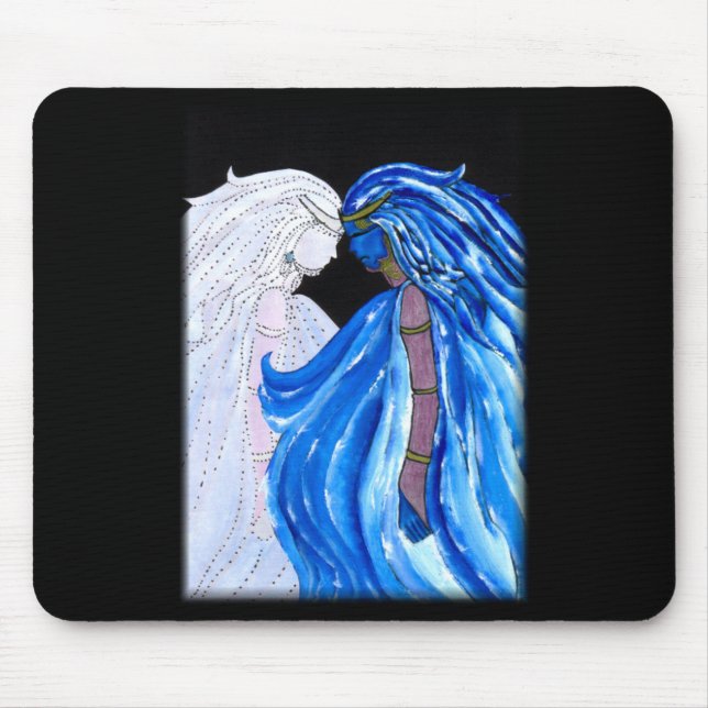 The Lady of the Blue Flame Mouse Mat (Front)
