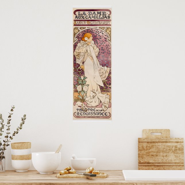 The Lady of the Camellias by Alphonse Mucha  Poster (Kitchen)