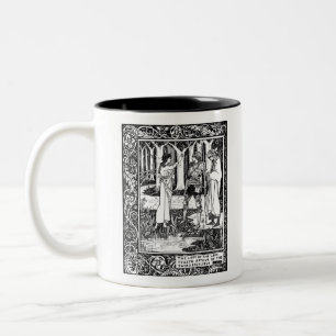 The Lady of the Lake, by Aubrey Beardsley- HD Two-Tone Coffee Mug