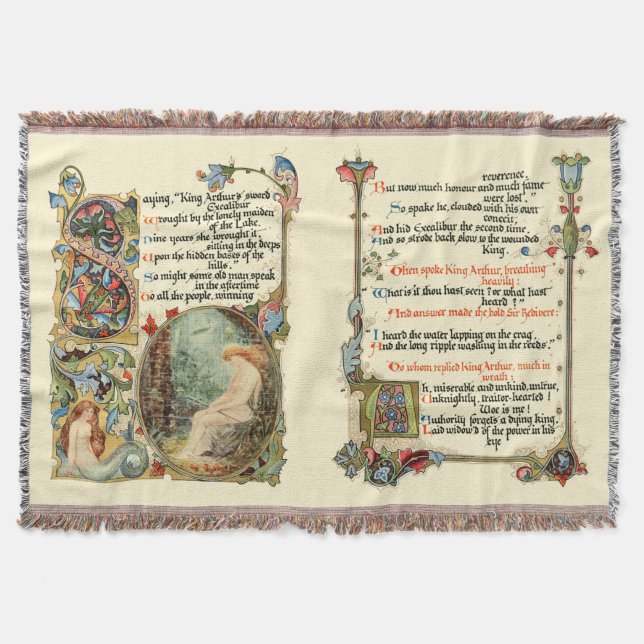 The Lady Of The Lake Rugs Throw Blanket (Front)