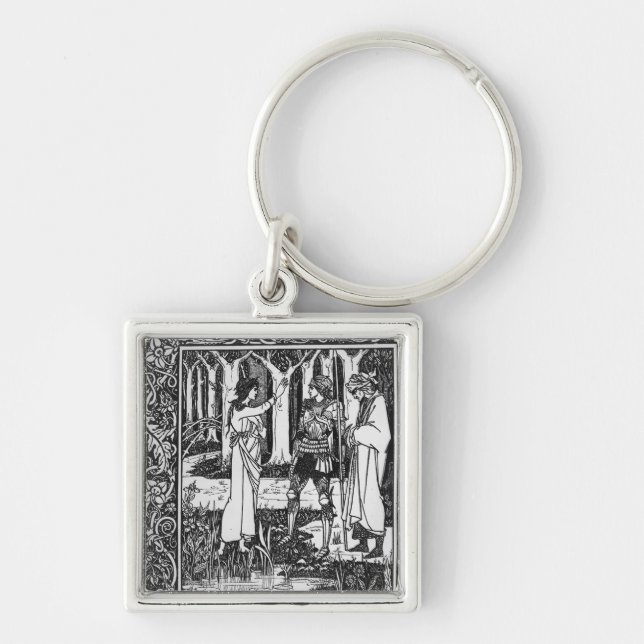 The Lady of the Lake telleth Arthur Key Ring (Front)