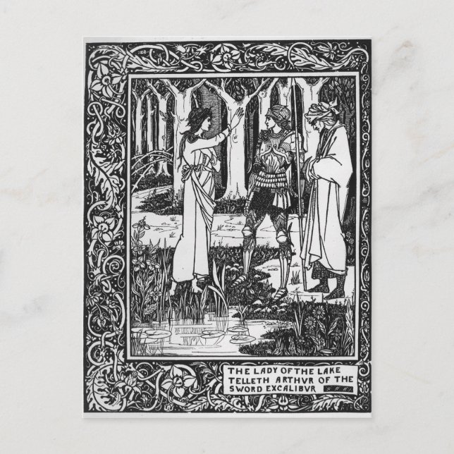 The Lady of the Lake telleth Arthur Postcard (Front)