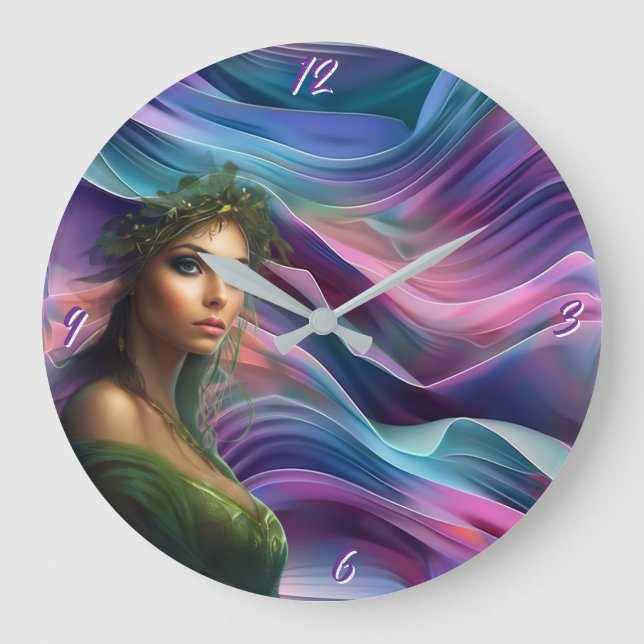 The lady of time large clock (Front)