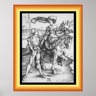The Lady On Horseback And The Lansquenet ~ * ~ Poster