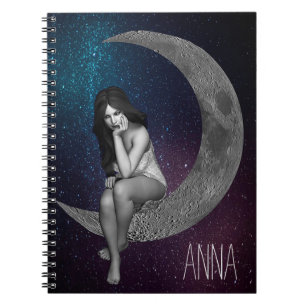 The Lady on the Moon Notebook