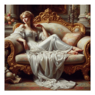 The lady resting poster