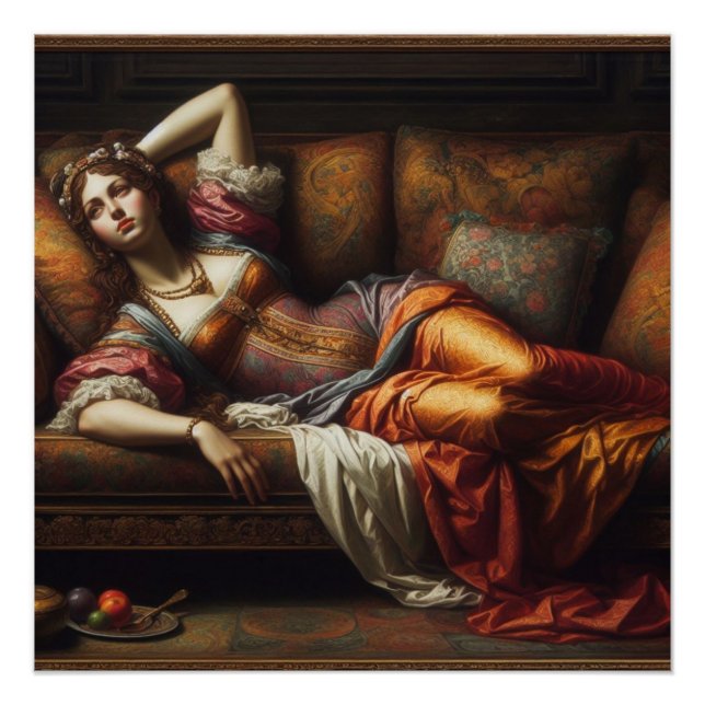 The lady resting poster (Front)