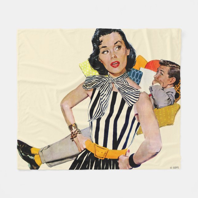 The Lady Was Insulted Fleece Blanket (Front (Horizontal))