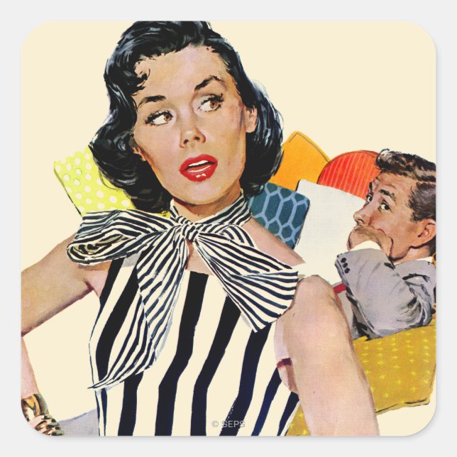 The Lady Was Insulted Square Sticker (Front)