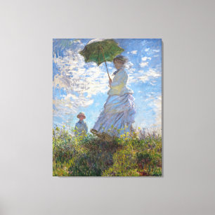 The Lady with a Parasol, by Claude Monet Canvas Print