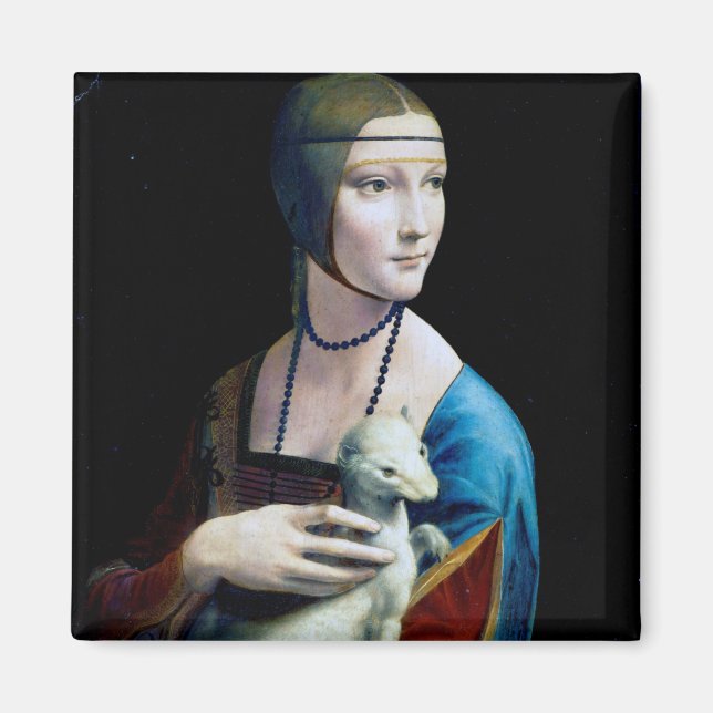 The Lady with an Ermine, Leonardo da Vinci Magnet (Front)
