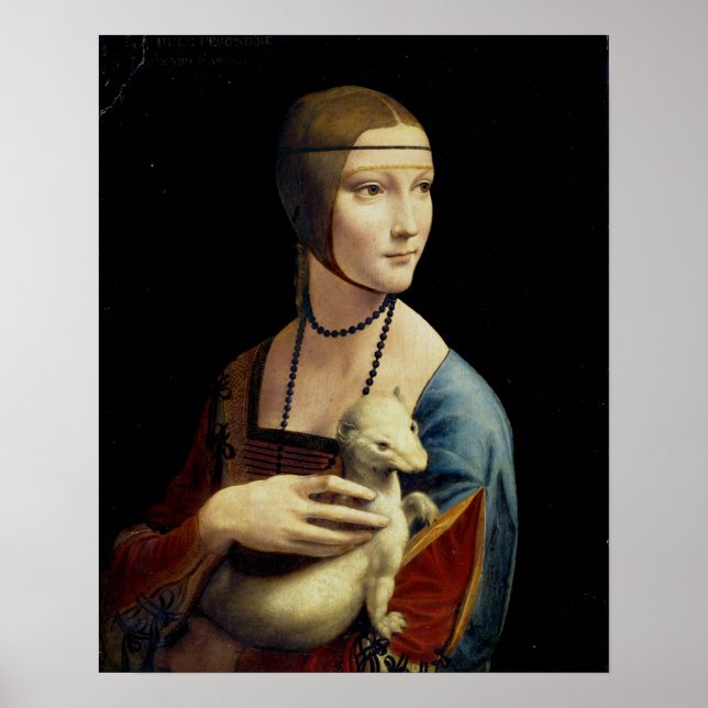 The Lady with an Ermine, Portrait of Cecilia Galle Poster (Front)