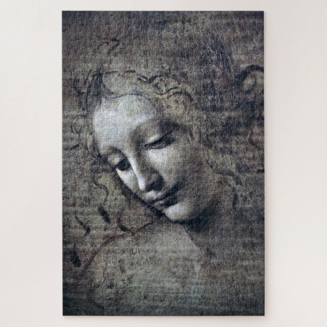 The Lady with Dishevelled Hair, Leonardo da Vinci Jigsaw Puzzle (Vertical)