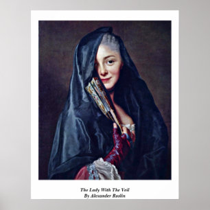 The Lady With The Veil By Alexander Roslin Poster