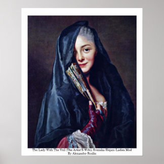 The Lady With The Veil (The Artist'S Wife) Poster