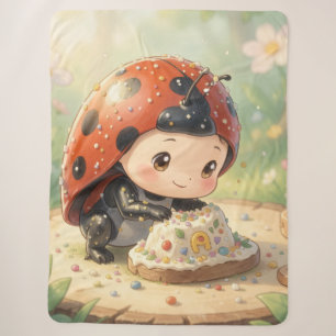 The Ladybug and the Hidden Nectar Kingdom Sherpa Blanket