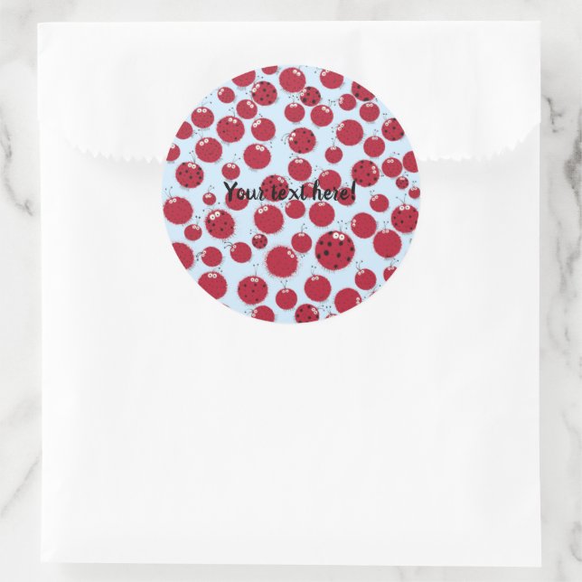 The Ladybug Shindig Classic Round Sticker (Bag)