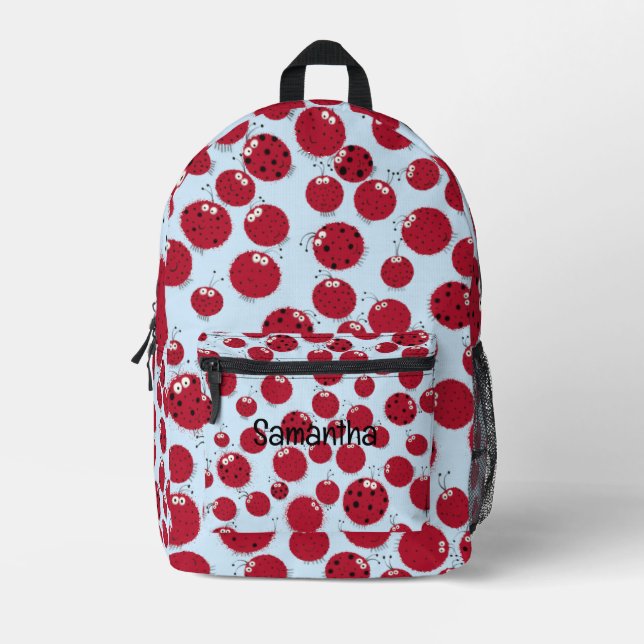The Ladybug Shindig  Printed Backpack (Front)