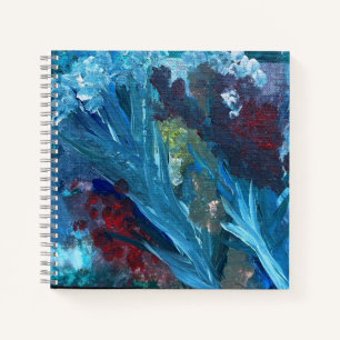 The Lake and the Weeds acrylic painting 8.5"x8.5" Notebook