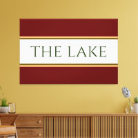 THE LAKE Bold Red White Orange Brown Stripes