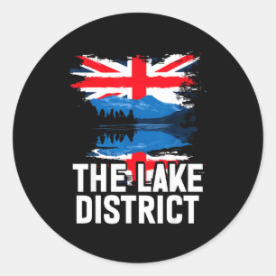 The Lake District + British Flag  Classic Round Sticker