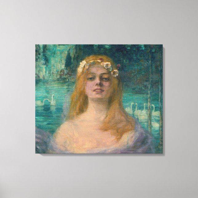 The Lake Fairy (by Kimon Loghi) Canvas Print (Front)