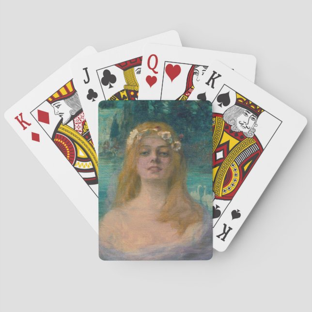 The Lake Fairy Princess (by Kimon Loghi) Playing Cards (Back)