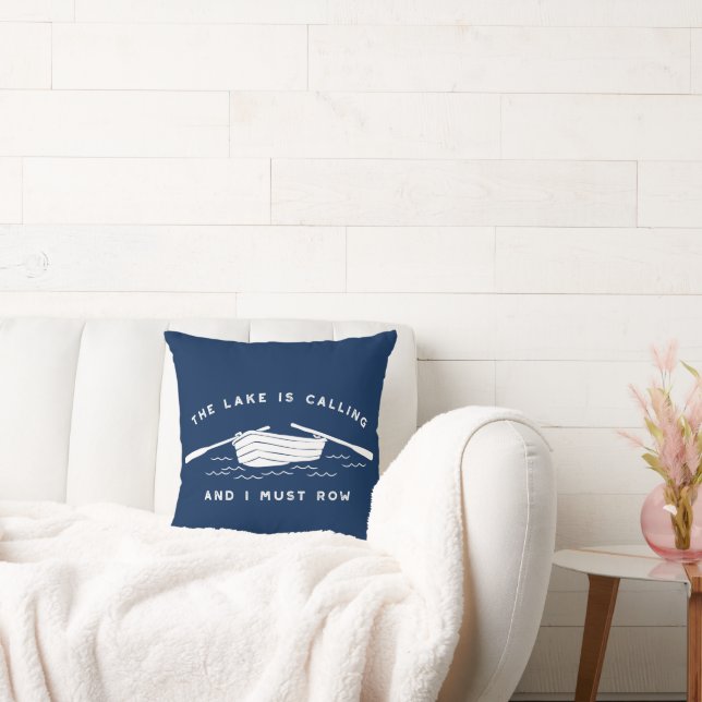 The Lake is Calling And I Must Row, Rowboat Cushion (Couch)