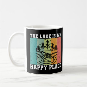 The lake is my Happy Place Distressed Vintage Lake Coffee Mug
