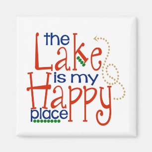 The Lake is my Happy Place Magnet