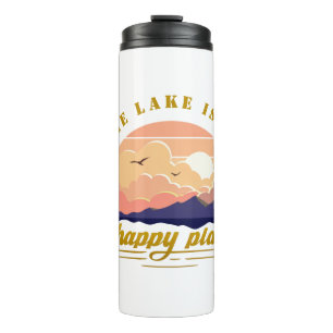 The Lake is My Happy Place Thermal Tumbler
