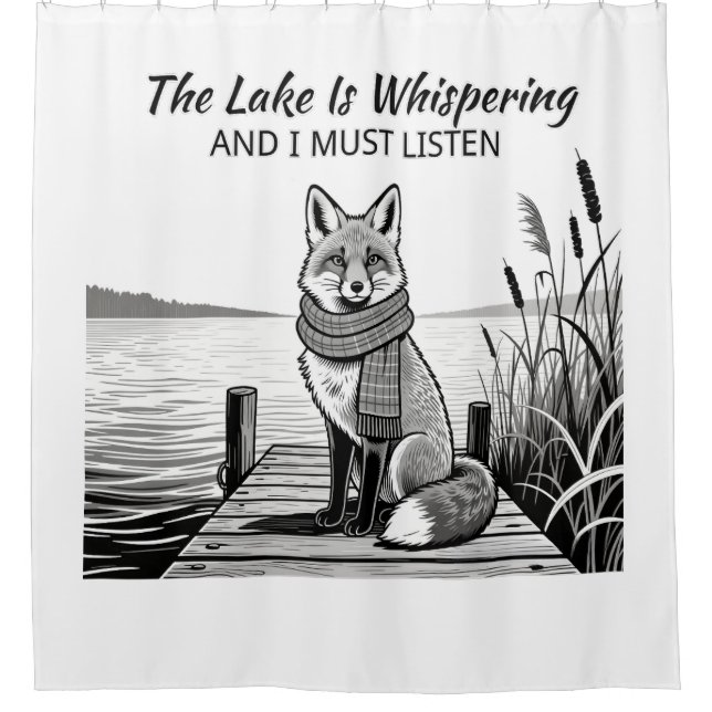 The Lake Is Whispering Shower Curtain (Front)