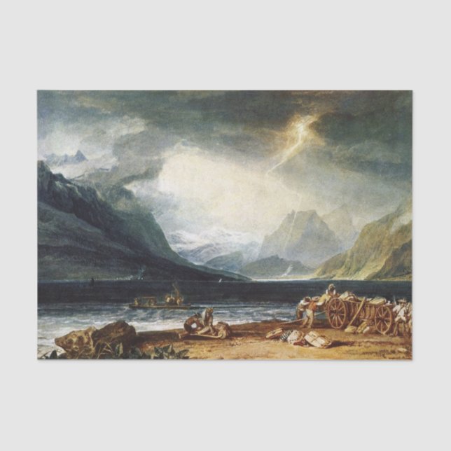 The Lake of Thun, Switzerland by J.M.W. Turner Tissue Paper (Front)