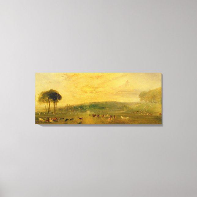 The Lake, Petworth: Sunset, Fighting Bucks Canvas Print (Front)