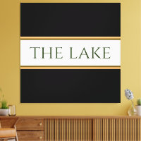 THE LAKE Sporty Black White Orange Brown Stripes