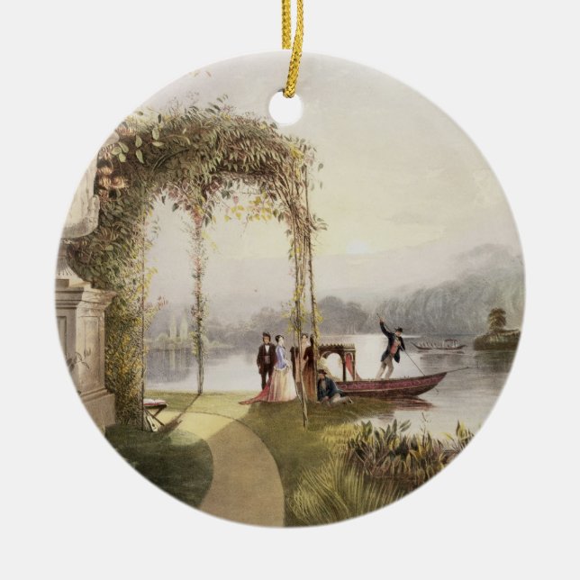 The Lake, Trentham Hall Gardens, from 'The Gardens Ceramic Tree Decoration (Front)